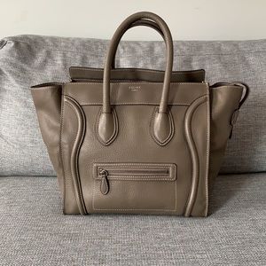 Celine Mini Luggage bag in gray color